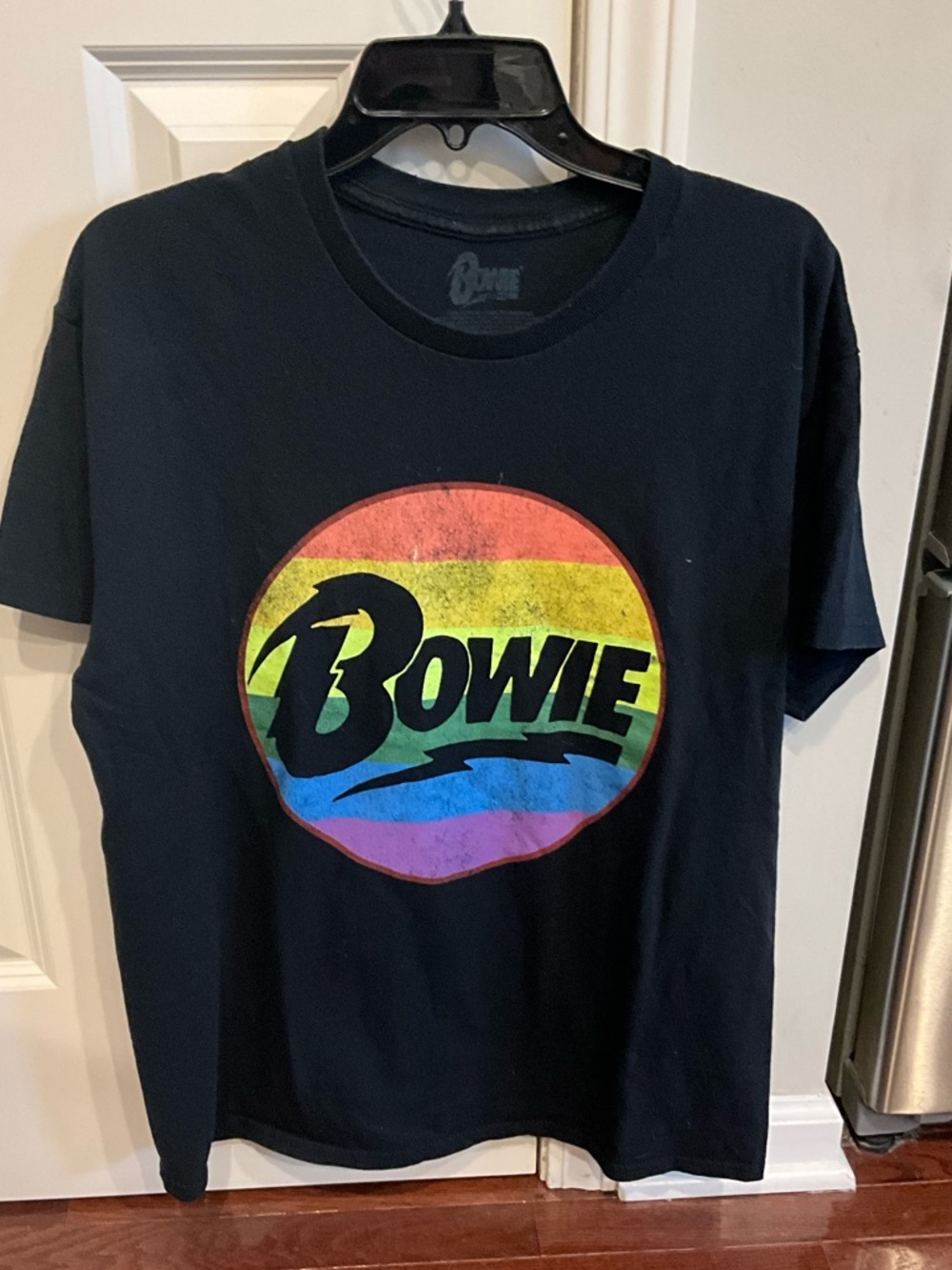 Bowie Rainbow Logo Graphic Tee - Black